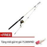Bộ cần câu 2 khúc khp 2.4m + tặng 1 mồi giả