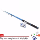 Bộ cần câu 2m4 KHP Blue New 100m dây+chuông báo cá - Hãng phân phối chính thức