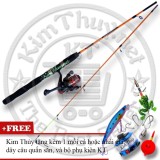 Bộ Cần câu máy 2 khúc Đặc ruột 1m5 KT A1 Orange (Kim Thủy) + Kèm Máy câu + Mồi câu + Dây câu, Phao câu, Chì câu, Lưỡi câu