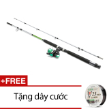 [HCM]Bộ Cần Câu Cá 2 Khúc Shimano Cacbon Cruzar 2m4 + Tặng dây cước câu cá