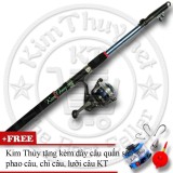 Bộ cần câu máy tiện dụng KT Blue 2.4M (*Kim Thủy) + Kèm Máy câu + Dây câu, Phao câu, Chì câu, Lưỡi câu