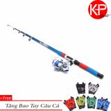 Bộ cần câu khp 2m4 new + 5 bộ phụ kiện và bao tay - kim huy phát