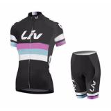 Bộ quần áo đạp xe cho nữ Liv 01 (đen) chất vải cao cấp