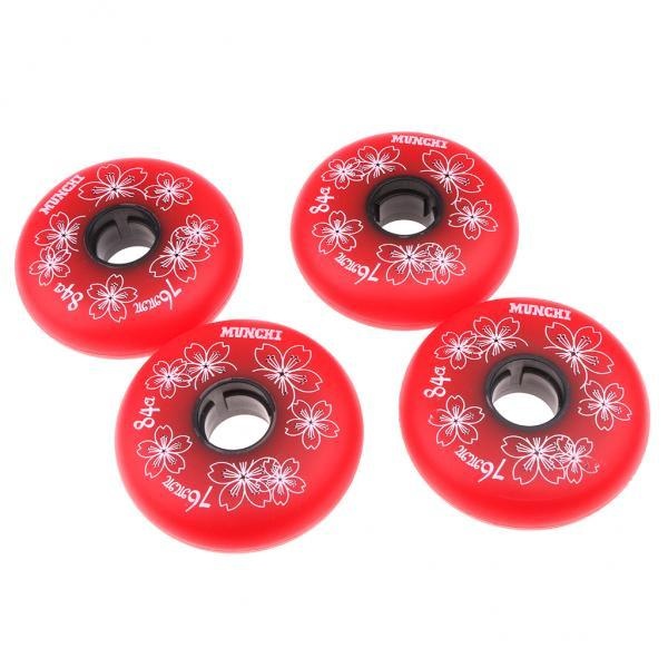 BolehDeals 4 Pieces Inline Roller Hockey Fitness Skate Replacement
Wheel 84A 76mm Red - intl