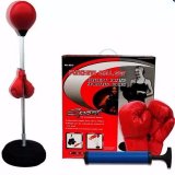 Bóng đấm boxing phản xạ cao cấp 2017+ Găng tay boxing+ Bơm.