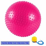 Bóng tập yoga gai 75cm cỡ lớn + Tặng bơm tay mini
