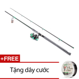 Cần câu Cá 2 khúc Siêu Nhẹ Carbon cao cấp Exaggerate 2m7 + Tặng dây cước câu cá