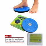 Đĩa xoay eo tập thể dục 360 độ kích thích huyệt vị bàn chân (Xanh) + Tặng hộp tăm nguyên sinh TD