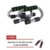 Dụng cụ hít đất thép mạ inox Zeno + Tặng kìm bóp tay mút