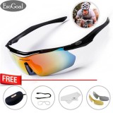 EsoGoal Sports Cycling Sunglasses for Men Women Cycling Riding Running Glasses with 3 Interchangeable Lenses - intl