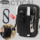 EsoGoal Chiến Thuật Molle Túi EDC Tiện Ích Dây Lưng Tiện Ích Túi Đồ Nghề Dụng Cụ Tổ Chức với Tế Bào Bao Da Điện Thoại (Đen)-quốc tế