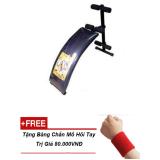 Ghế cong tập lưng bụng cao cấp Zeno (đen) + Tặng băng chắn mồ hôi tay
