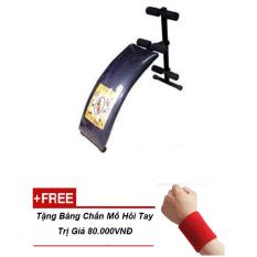 Bảng giá Ghế cong tập lưng bụng cao cấp Zeno (đen) + Tặng băng chắn mồ hôi tay