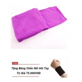 Khăn trải thảm tập yoga silicon cao cấp + Tặng băng thấm mồ hôi tay