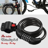 Khóa dây xe 5 số dùng cho cả xe máy và xe đạp