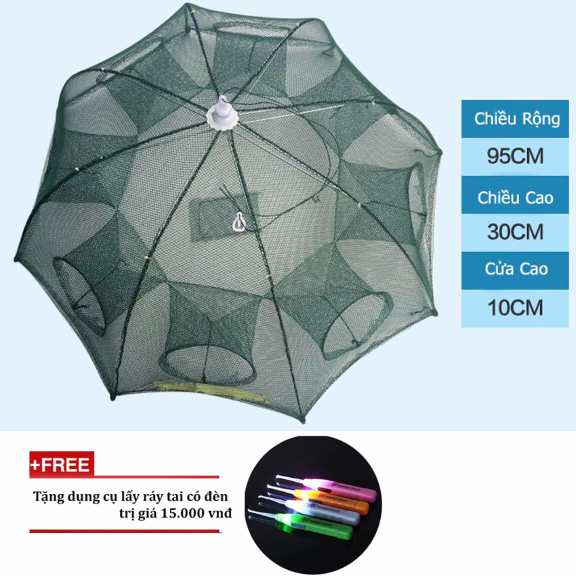 Lưới bắt cá thông minh/lưới bát quái 8 lỗ + Free lấy ráy tai có đèn