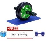 Máy tập cơ bụng ab wheel new + tặng tạ tay nhựa vn 2kgs