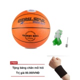 Quả bóng rổ cao su gerustar số 5 + Tặng băng chắn mồ hôi tay