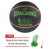 Quả bóng rổ Spalding NBA Highlight Series Outdoor Size 7 (Ngoài trời) + Tặng bộ kim bơm bóng và lưới đựng bóng