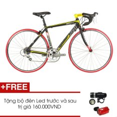 Xe đạp đua JETT MATCH 1.0 BLK (Đen) + Tặng 1 bộ đèn Led trước và sau