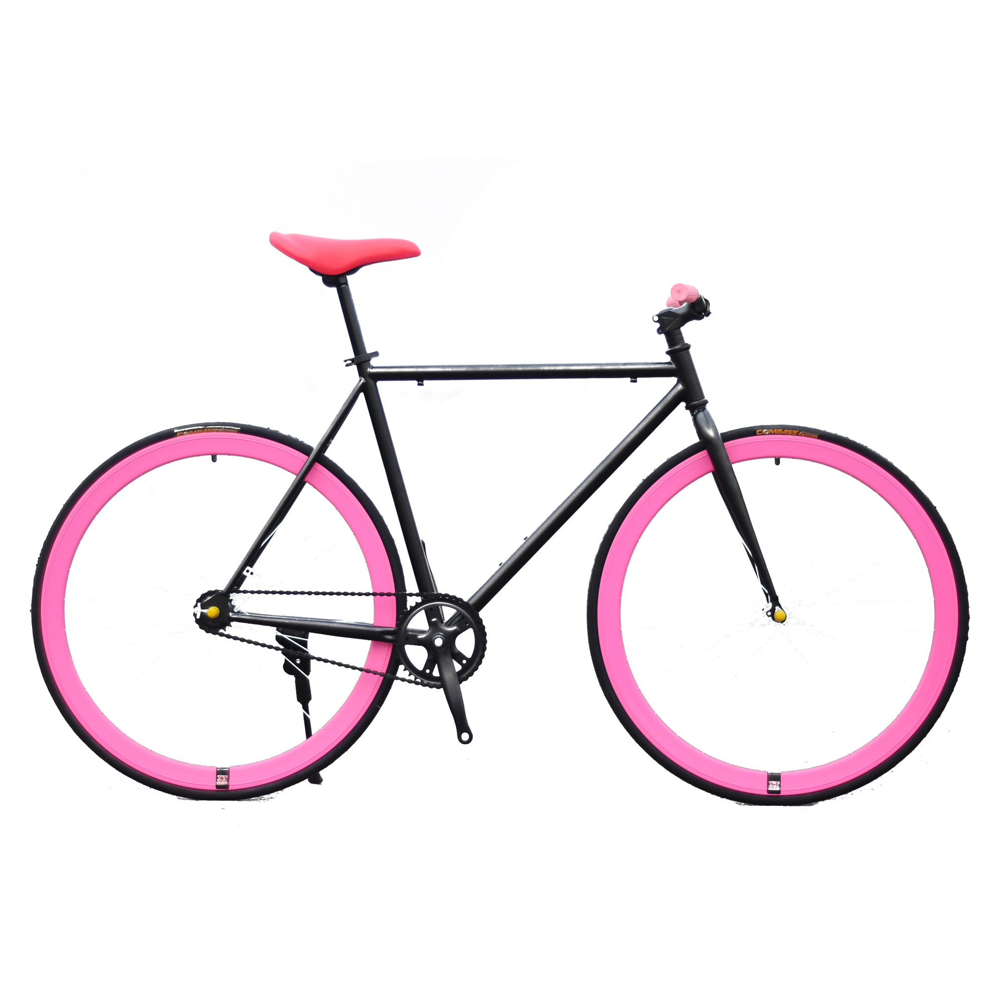 Xe đạp Fixed Gear Single Speed (Đen Hồng)