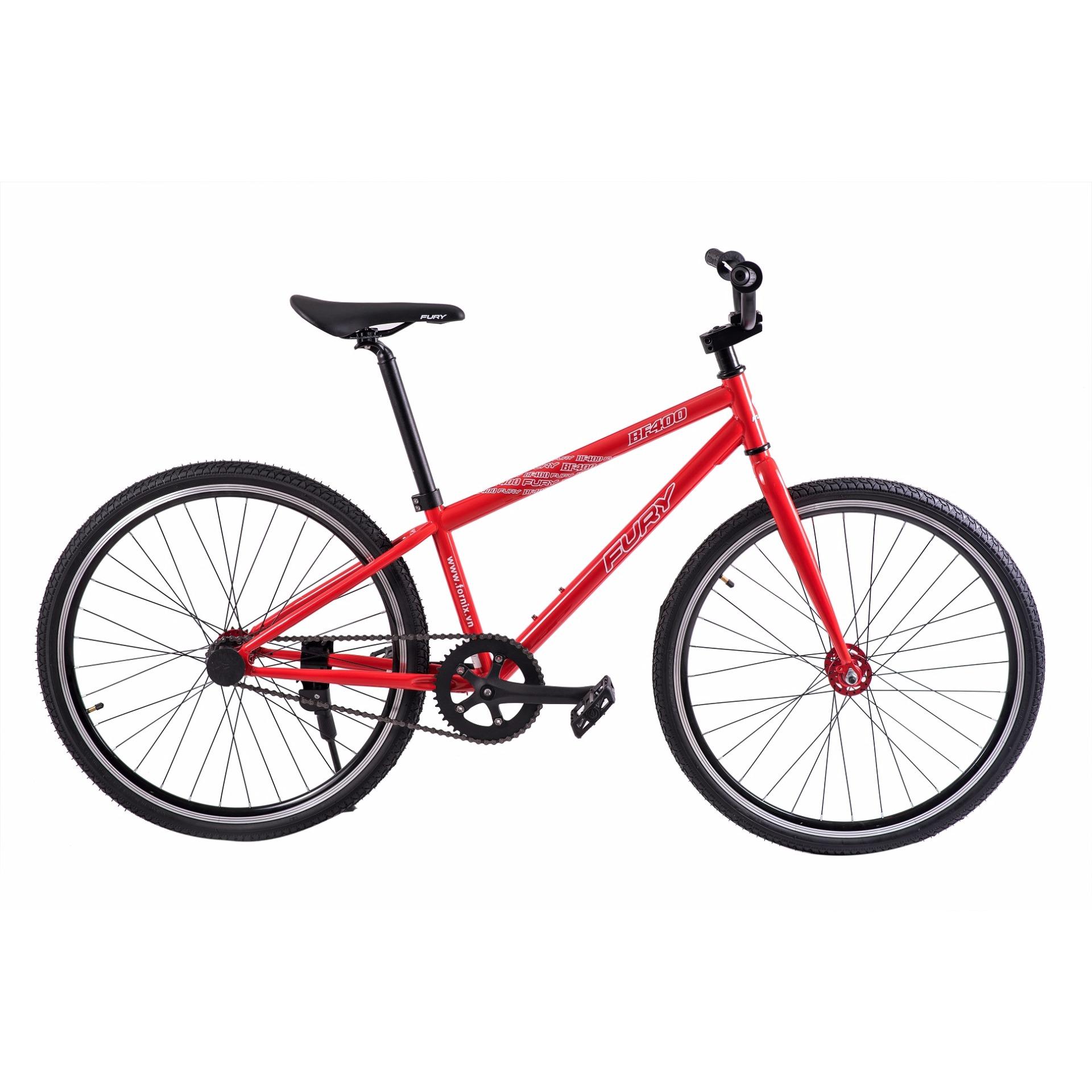 Xe đạp FixedGear, hiệu FURY, mã BF400 ( đỏ )