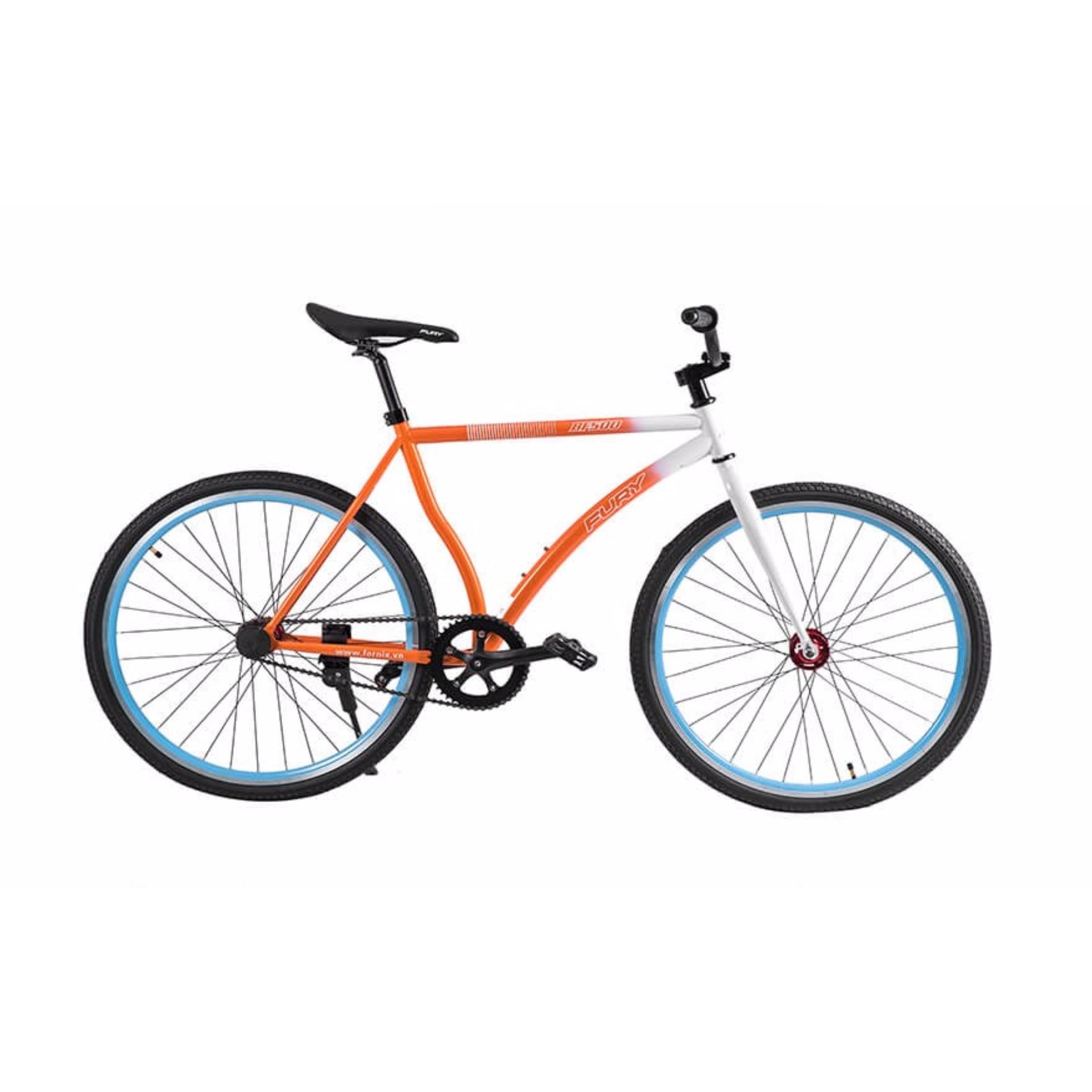 Xe đạp FixedGear, hiệu FURY, mã BF500 ( cam )