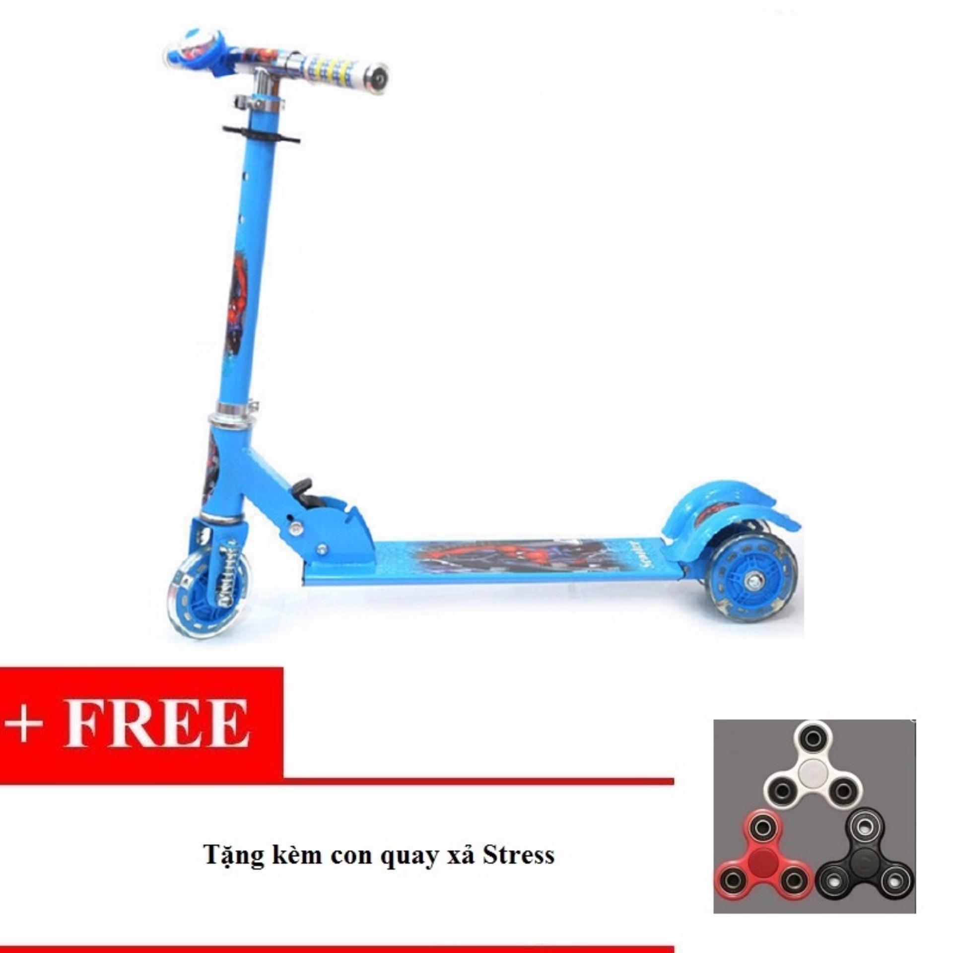 Xe Scooter 3 Bánh Cho Bé + Tặng Kèm Con Quay Thú Vị