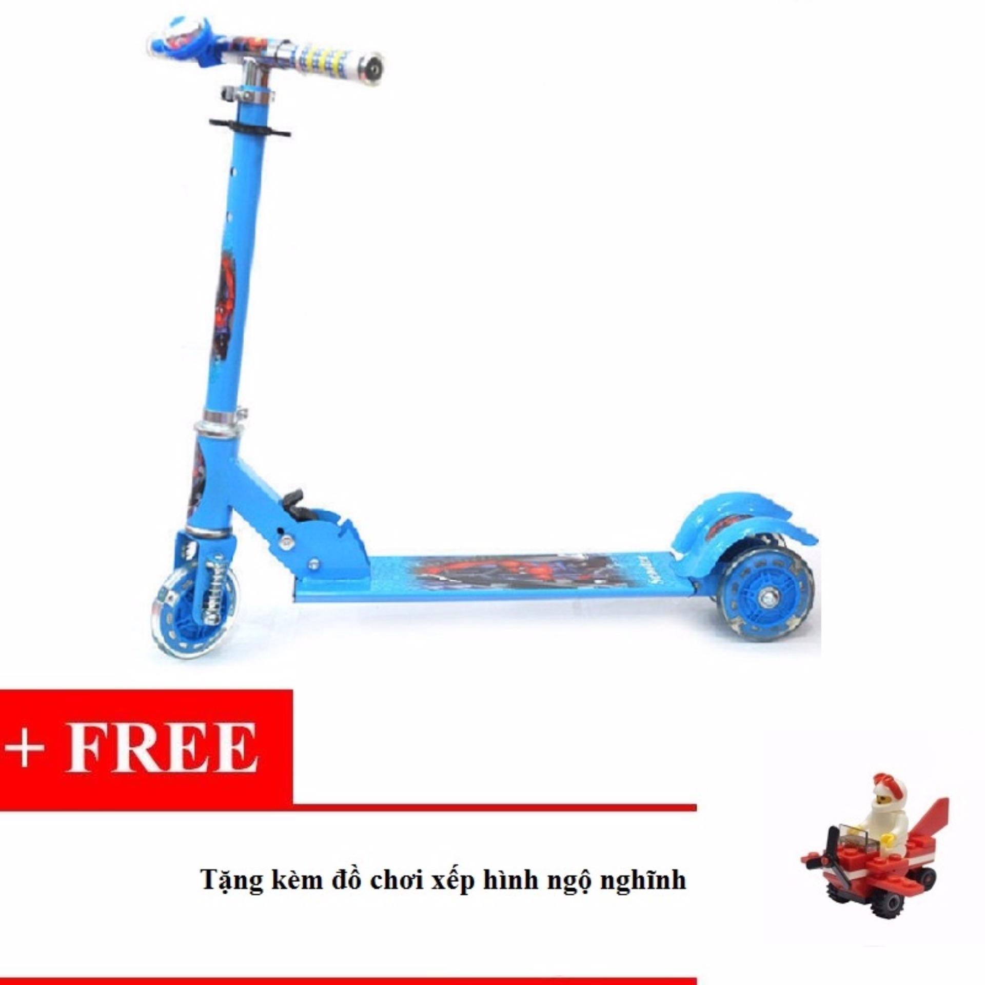 Xe Scooter 3 Bánh Cho Bé +Tặng Kèm Đồ Chơi Xếp Hình Ngộ Nghĩnh
