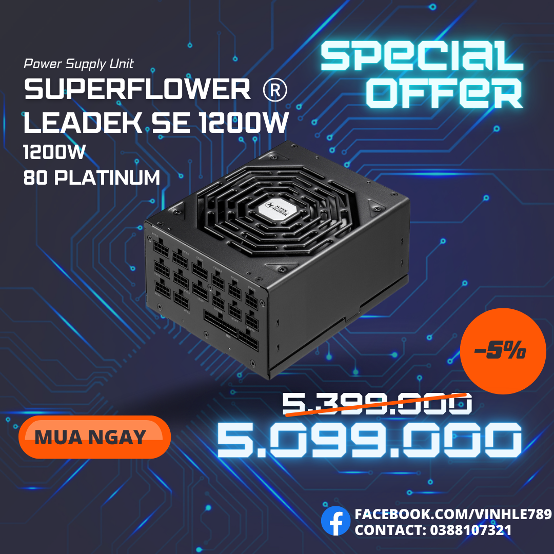 Nguồn máy tính Super Flower Leadex Platinum SE 1200W