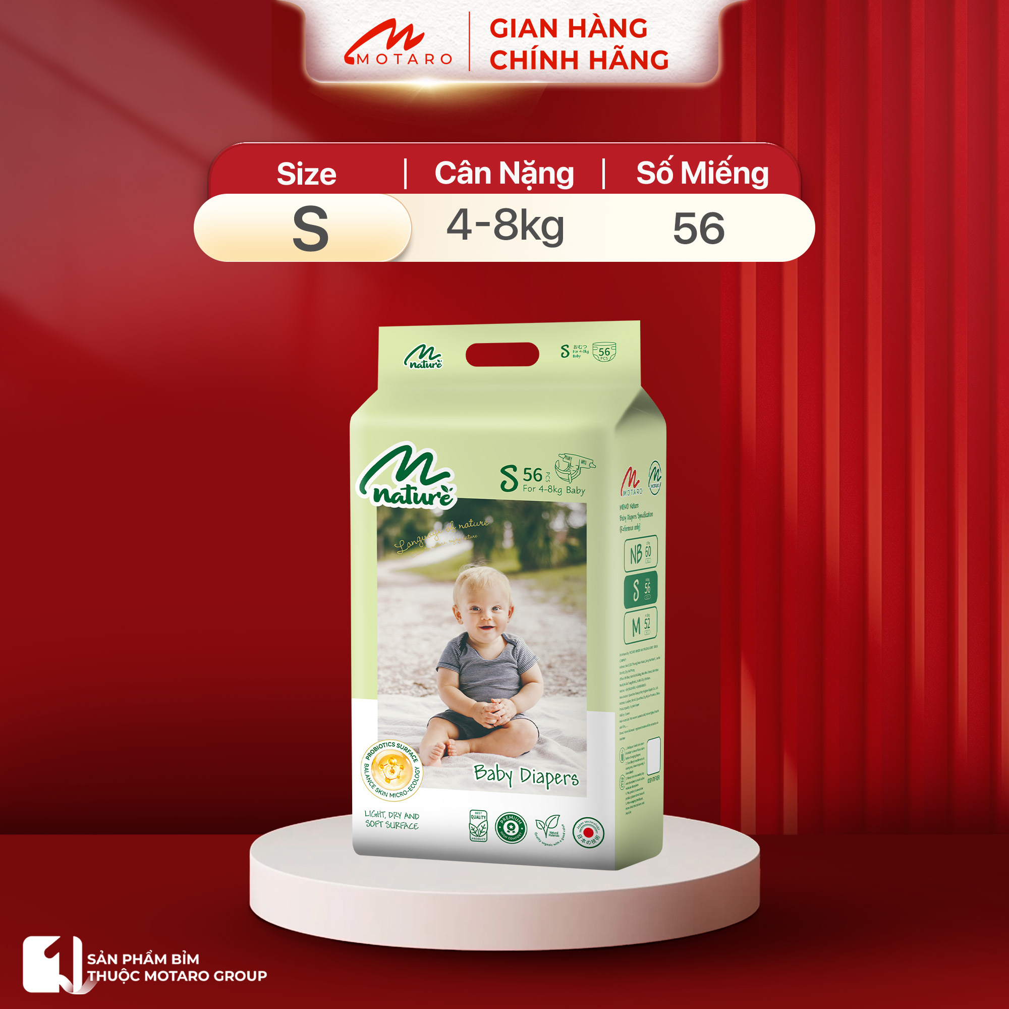 Combo of 2 Packs of Genuine Momo Diamond Nature Diapers/Diapers, Soft and Safe for Babies - 5
