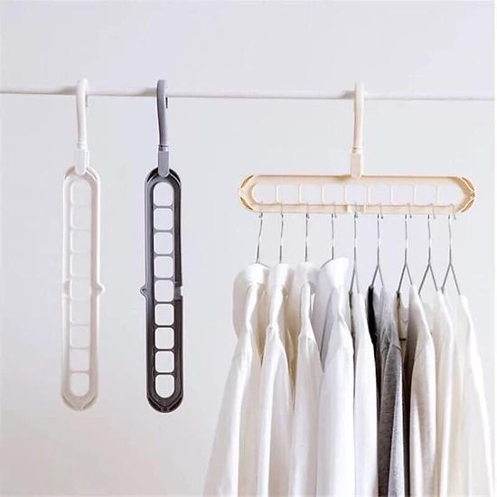 Bộ 3 móc treo quần áo đa năng 9 lỗ