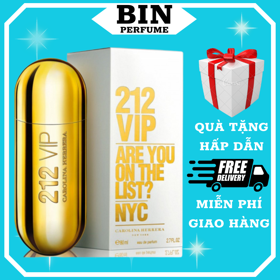 Nước hoa nữ 212 vip vàng 80ml