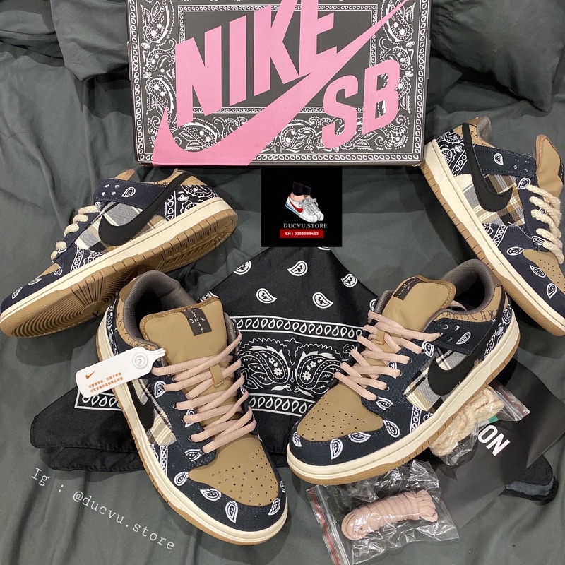 Giày sb.dunk travis cot lai au