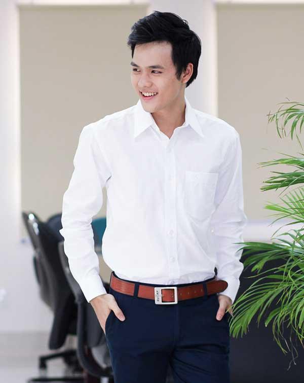 [HCM]Áo sơ mi nam body Navi đen QL