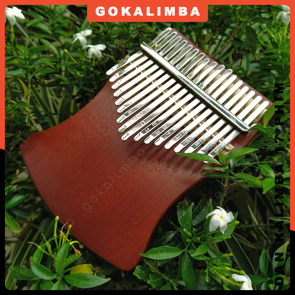 Đàn kalimba 17 phím màu nâu gỗ manhogany dáng khuyết GoKalimba tặng full phụ kiện