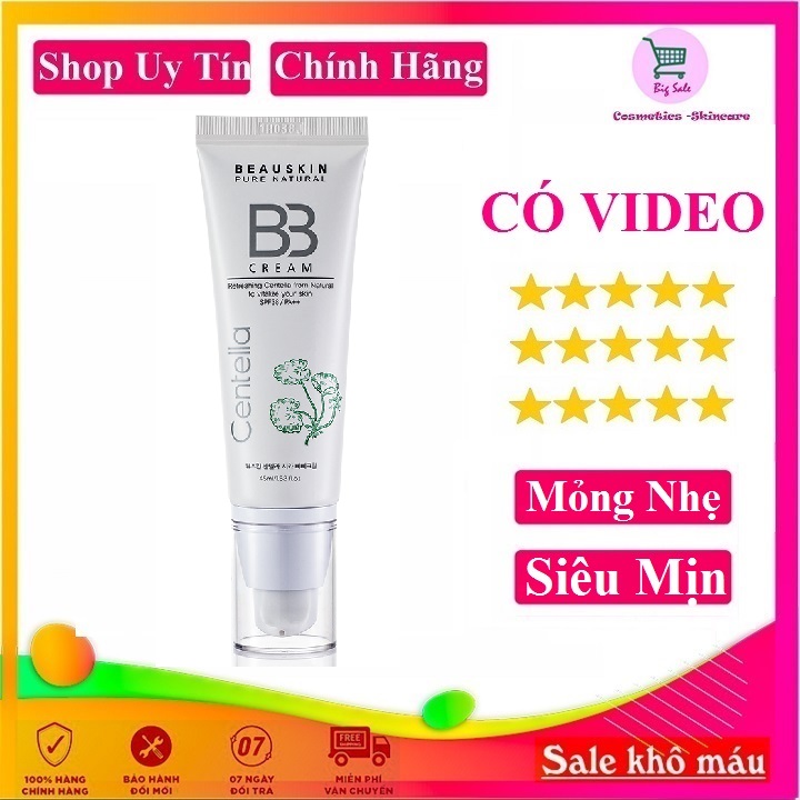 Kem nền trắng da, lâu trôi Beauskin Centella Cica BB Cream - Hàn Quốc Chính Hãng
