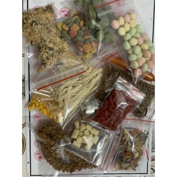 đồ ăn phụ 13 món ngẫu nhiên cho hamster chuột cảnh