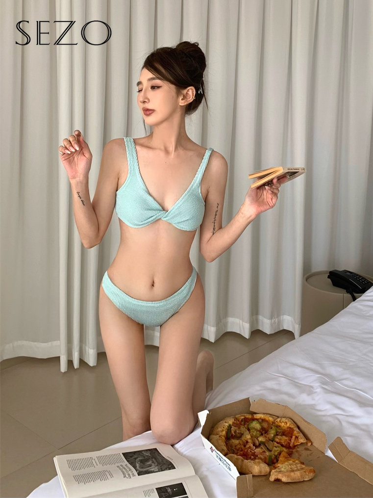 Sezo Hàn Quốc thời trang và sexy Xoắn Thiết kế bikini Bộ đồ bơi cho phụ nữ#L0118