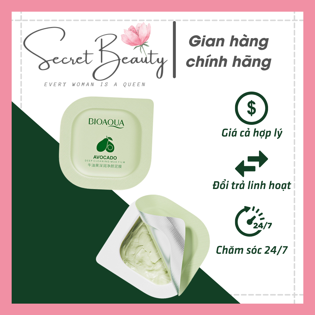 [Lẻ 2 miếng] Mặt Nạ Bùn Khoáng, Mặt Nạ Đất Sét Làm Sạch Sâu Lỗ Chân Lông, Loại Bỏ Mụn Đầu Đen Và Sợi Bả Nhờn Đồng Thời Cấp Ẩm Cho Da, Ngăn Ngừa Lão Hoá Và Giảm Tình Trạng Mụn Sưng Viêm Nội Địa Trung Secretbeauty