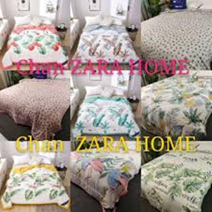 Chăn/ Mền Cotton Đũi ZAZA HOME Cao Cấp - Siêu Mềm, Mịn & Mát Lạnh : 2 Kích Thước (1m1*1m3 & 2m*2m3) - Nhiều Màu (Ngẫu Nhiên)
