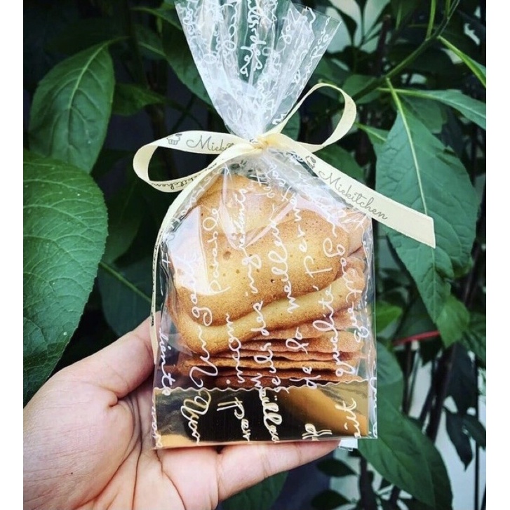 Túi đựng bánh kẹo kèm đế vàng kích thước 23x8.5cm