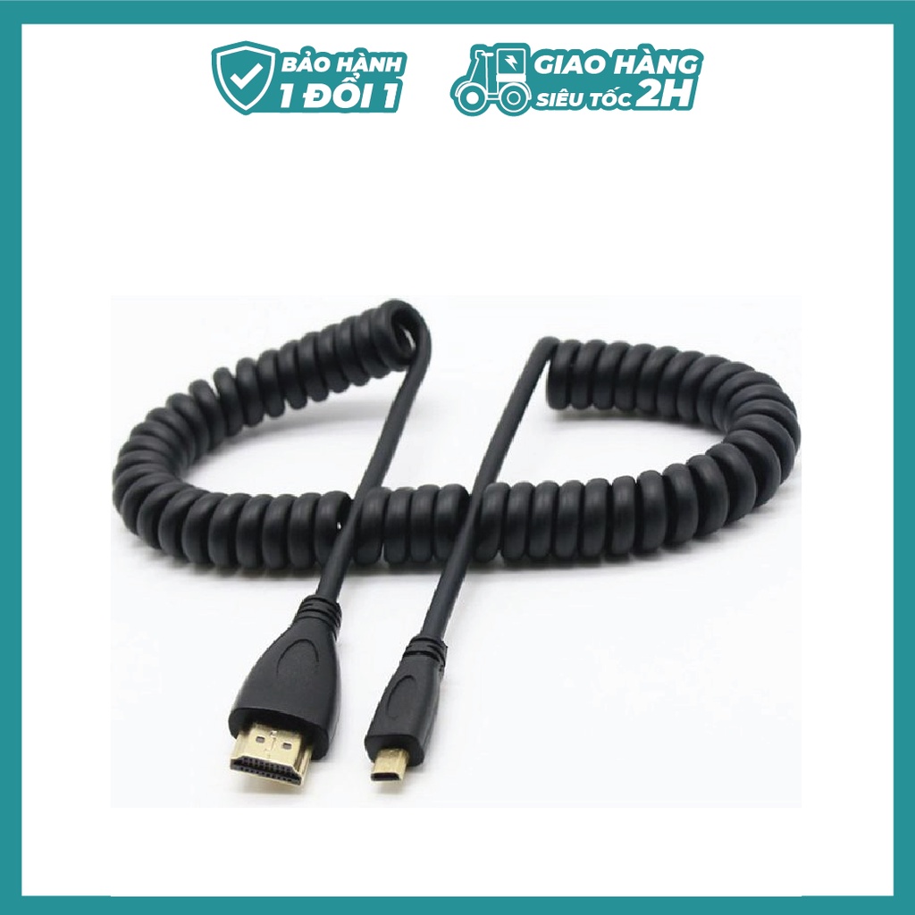 Dây cáp hdmi to micro hdmi dạng lò xo xoắn