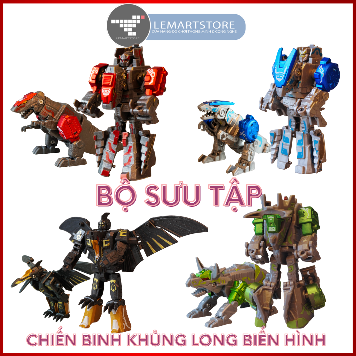 ĐỒ CHƠI RÔ BỐT KHỦNG LONG BIẾN HÌNH THÀNH NGƯỜI MÁY MINI, SIÊU NHÂN CHUYỂN ĐỔI HÌNH DẠNG, CÓ THỂ KẾT HỢP LẠI VỚI NHAU