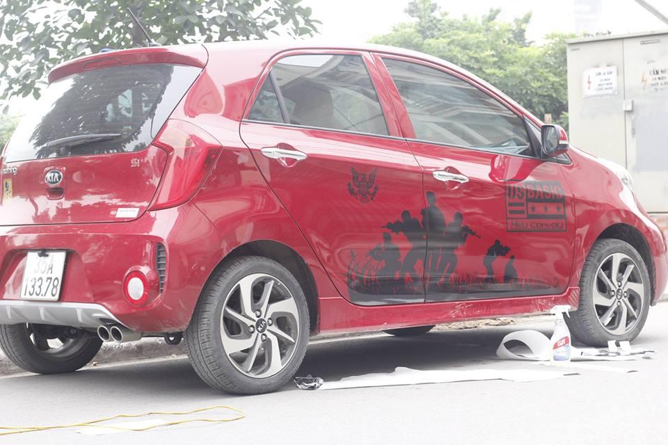 Tem dán sườn xe kia morning