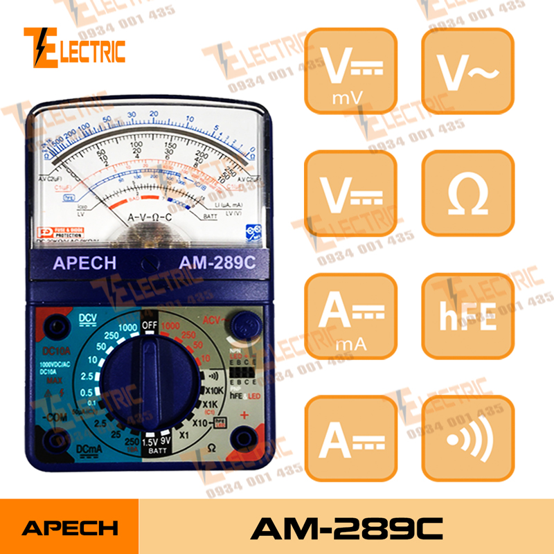 Apech am - 289c đồng hồ đo điện vạn năng hiện kim apech am 289c