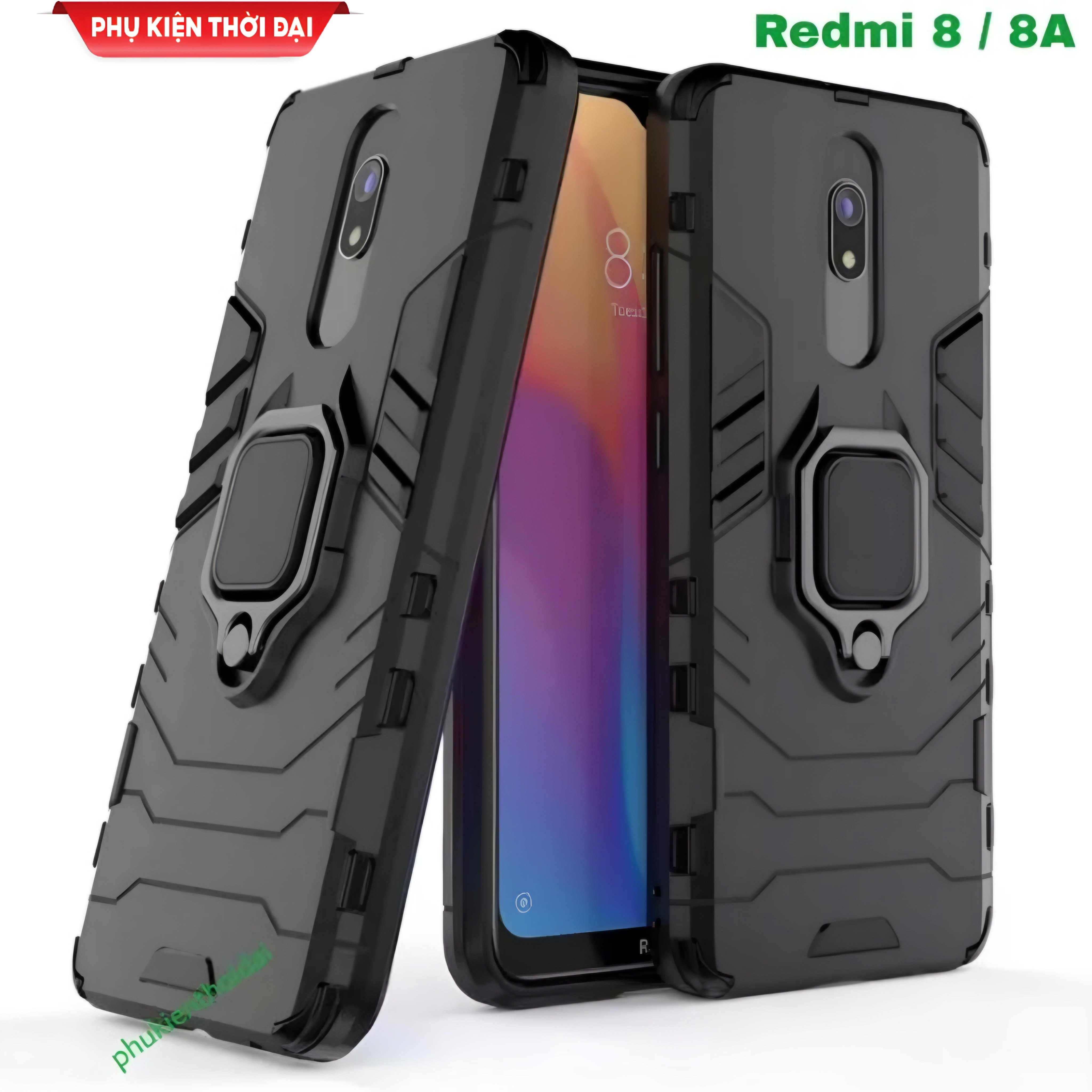 Ốp lưng Xiaomi Redmi 8 / 8A / Redmi 9 / Redmi 10 / Redmi 12 chống sốc Iron Man Iring giá đỡ mặt lưng cao cấp