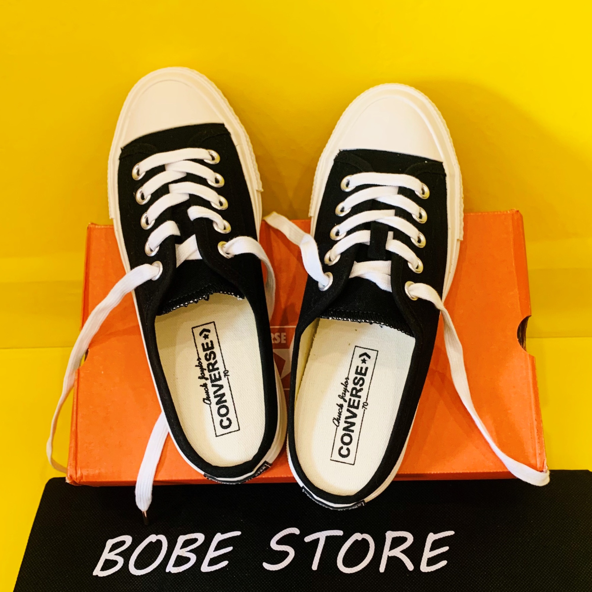 Giày Sục nữ converse 1970s màu đen ( Tặng túi converse + bill + tất)