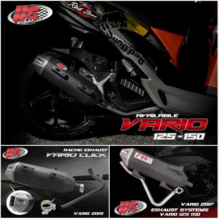 Pô tăng r8 xe vario, click 2017 - 2018 - 2019