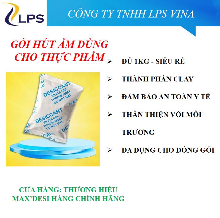 1kg gói hút ẩm chuyên dùng cho thực phẩm đảm bảo an toàn thực phảm